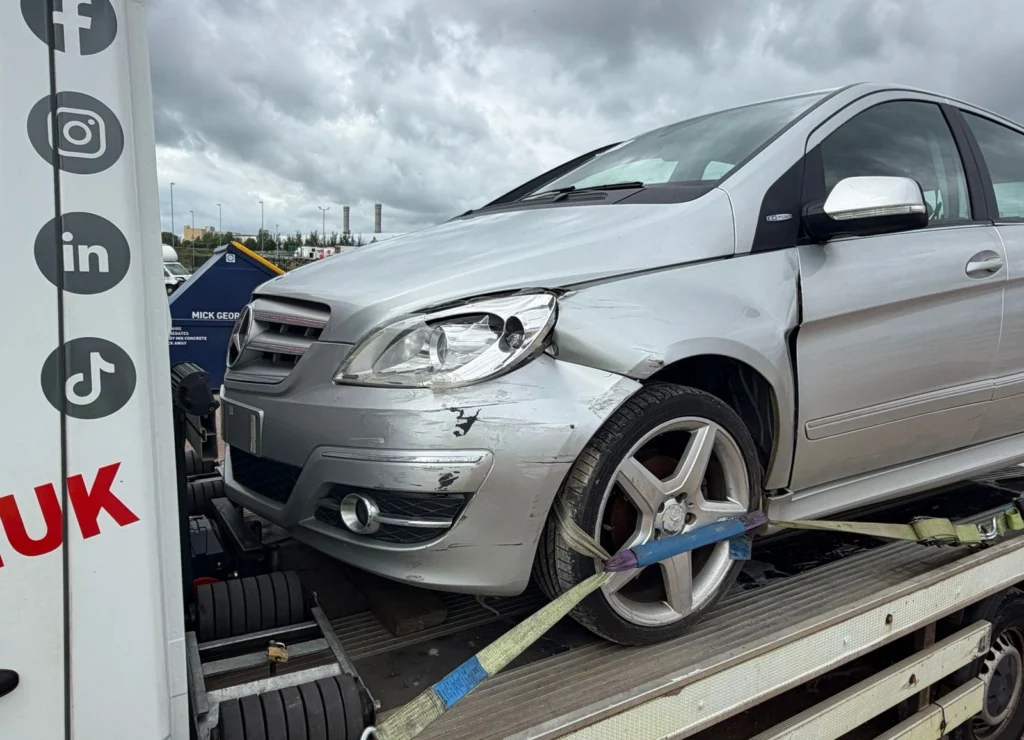 accident recovery in Watford during heavy rain