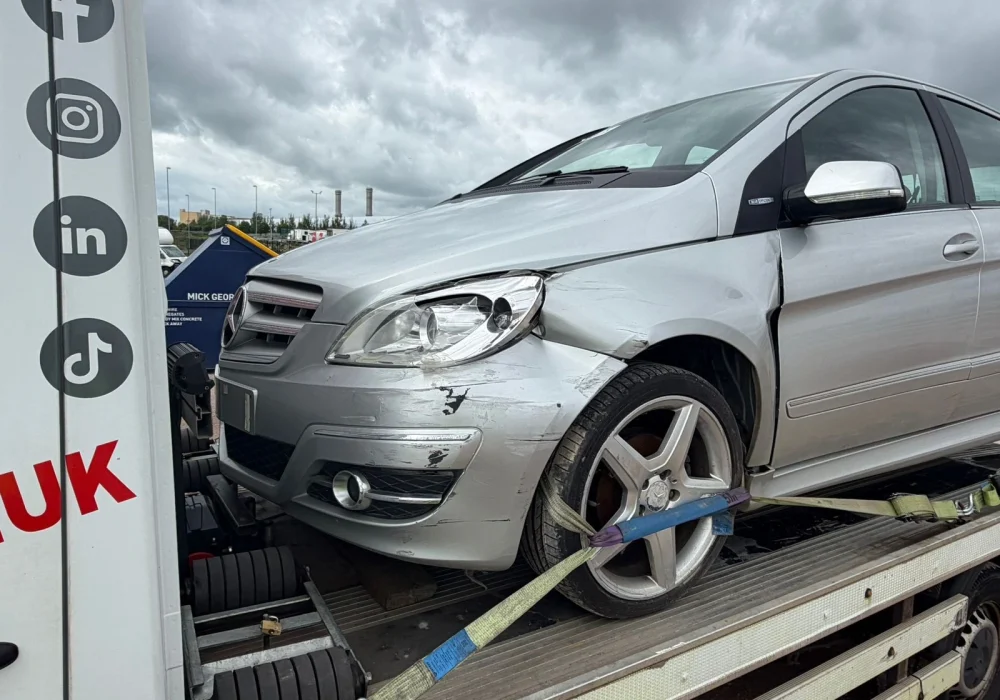 accident recovery in Watford during heavy rain